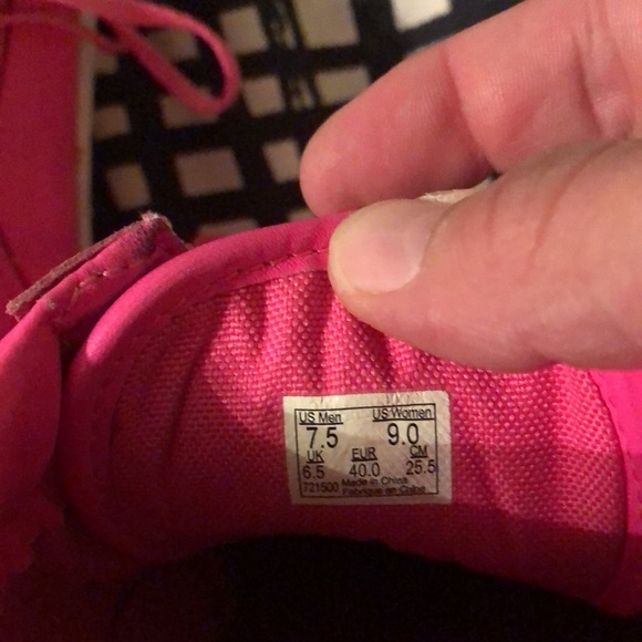 Neon Pink Leather Vans Size 9 - Picture 6 of 16